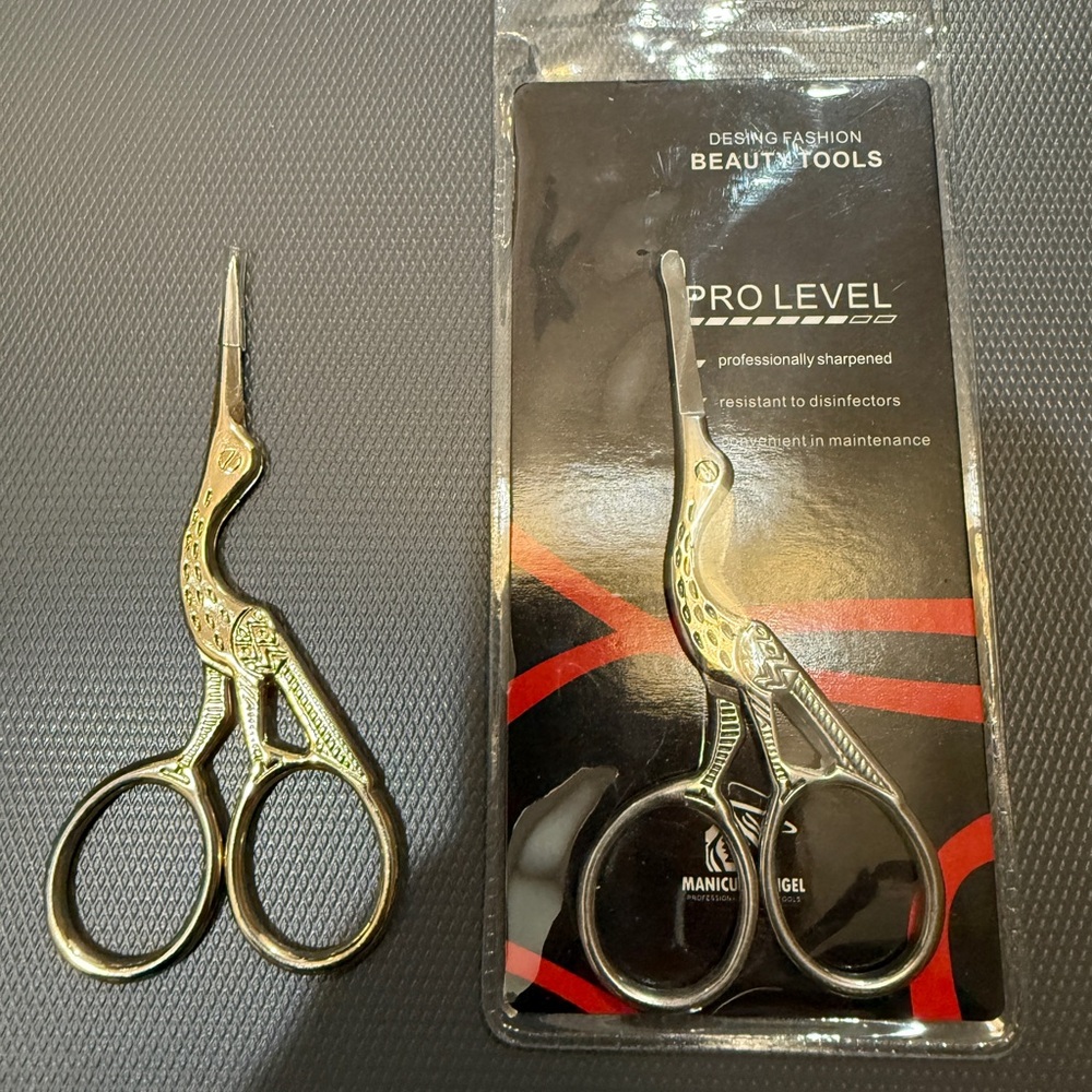 Gold Stork Embroidery Scissors